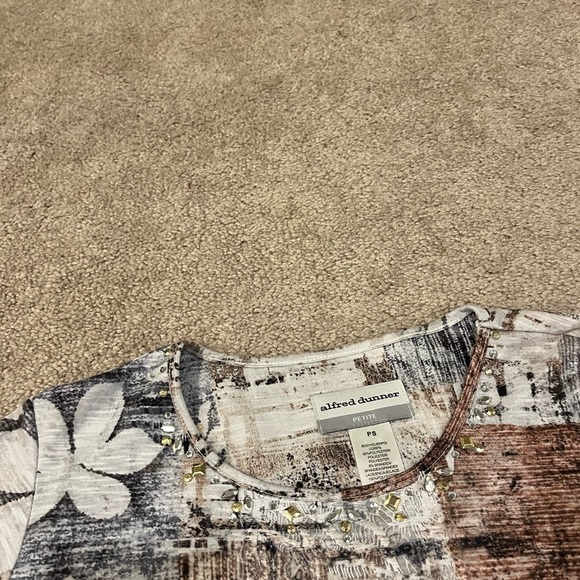 Alfred Dunner 3/4 Length Sleeve Blouse - Picture 4 of 7